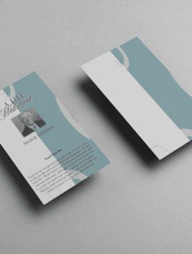 Minimalist Funeral Prayer Card