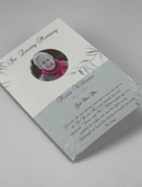 Samovar Silver  Half Page Funeral Program Template