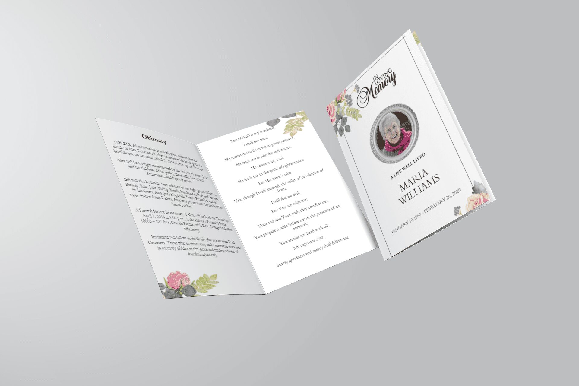 Funeral Templates | Printable Funeral Program Templates