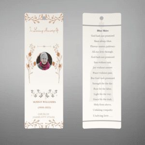 Cream Simple Elegant Photo Church Bookmark Template