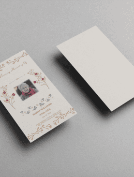 Cream Simple Elegant Photo Church Prayer Card