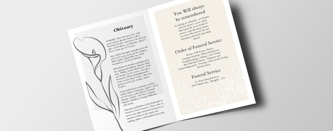 Honoring Loved Ones with an Obituary Templates Free Resource