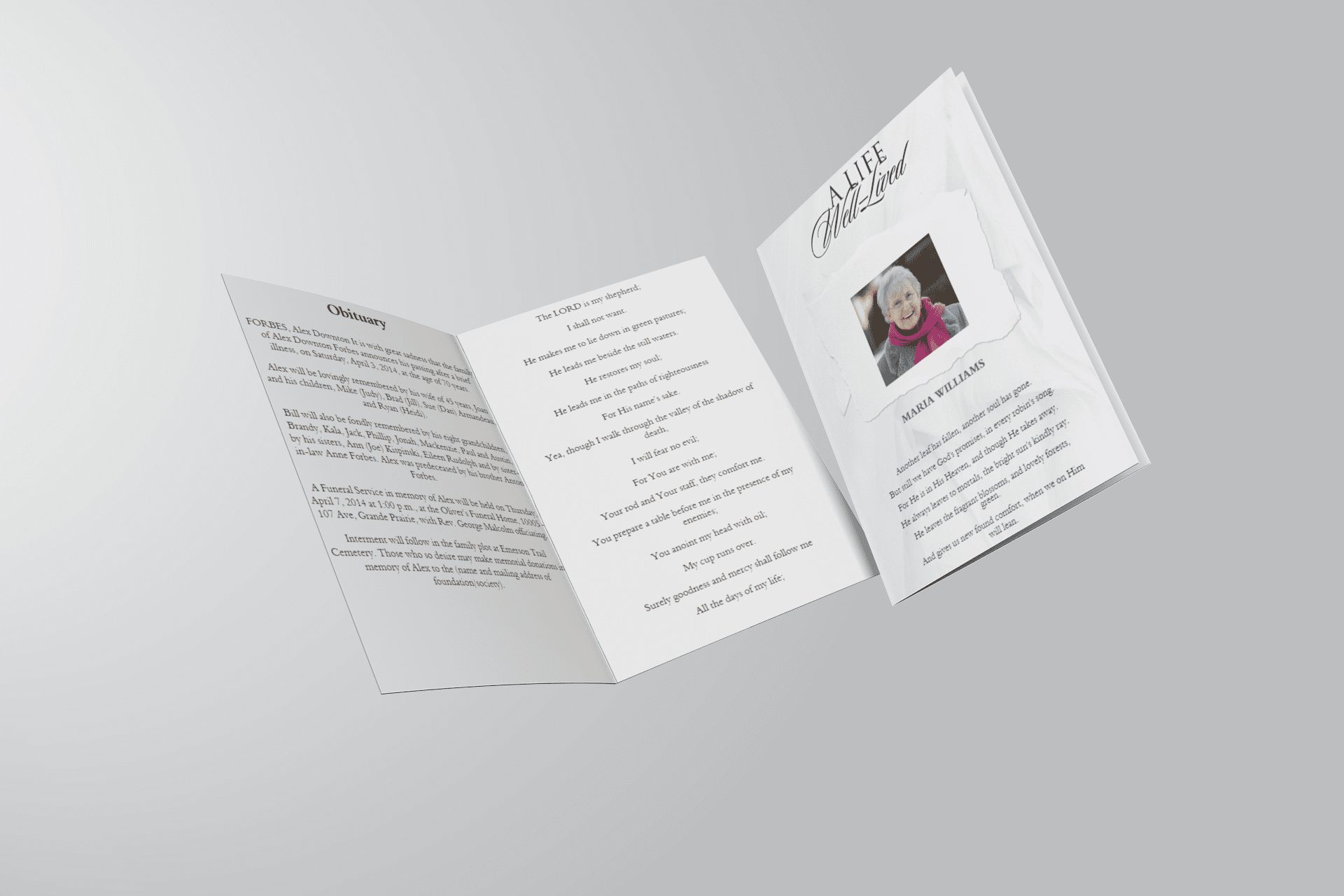 Downloadable Free Editable Funeral Program Template Microsoft Word