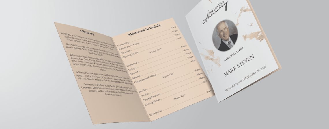 Editable Downloadable Funeral Program Template