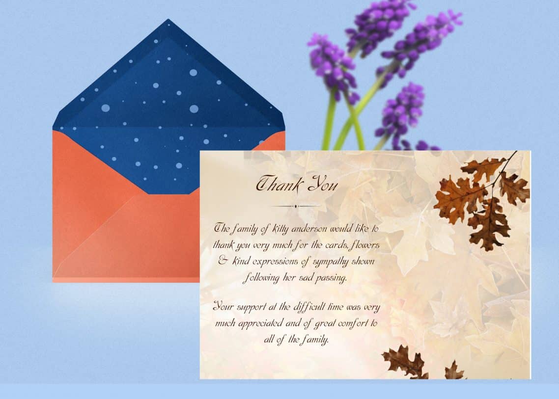 Christian Funeral Thank You Card Template