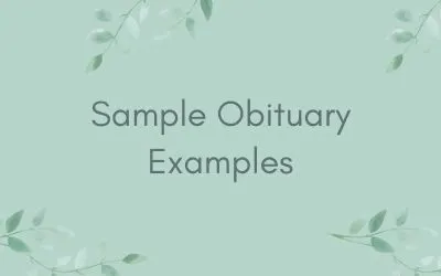 Sample Obituary Examples