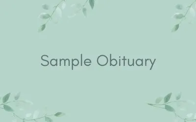 Sample Obituary