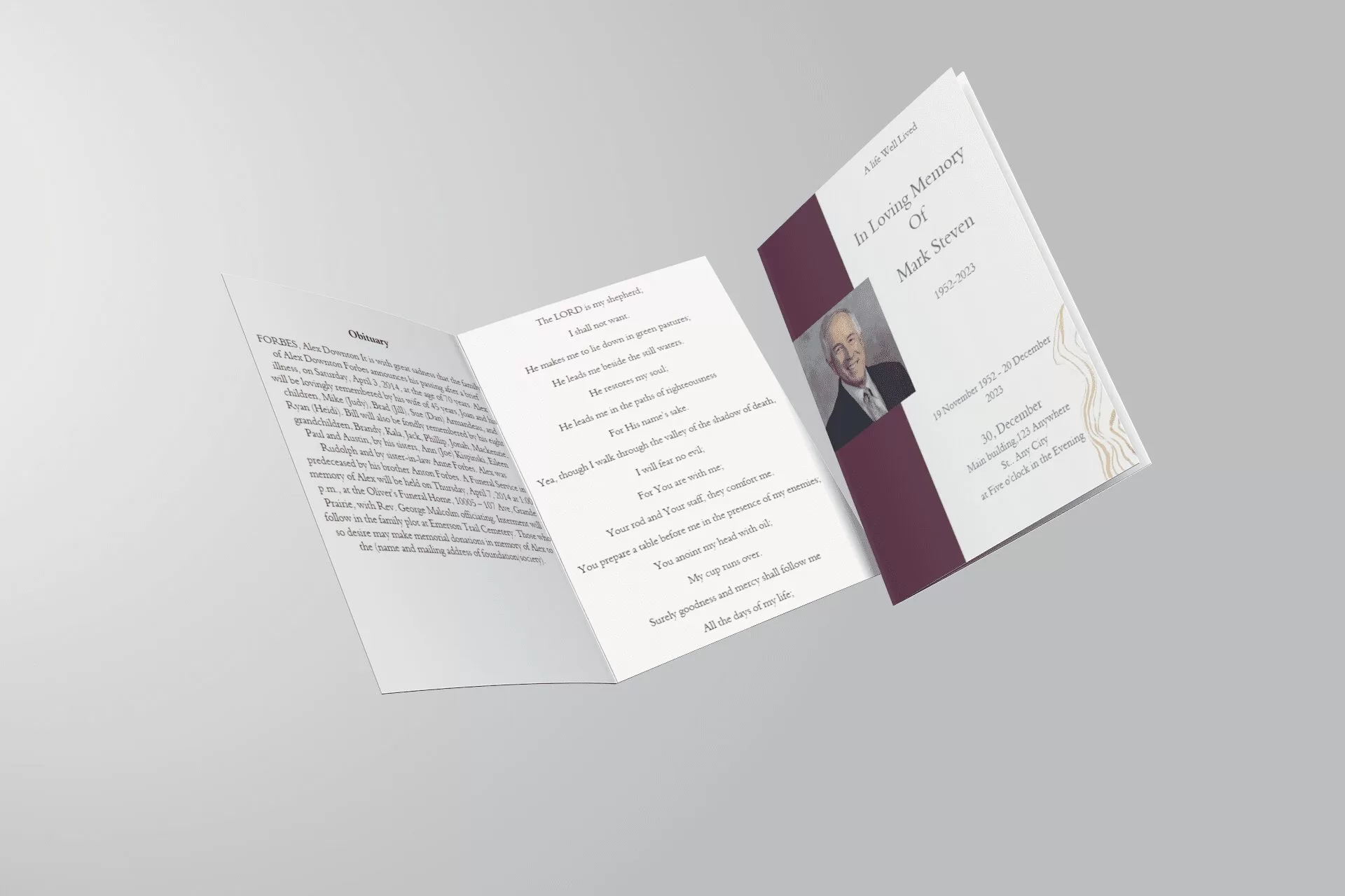 Editable Obituary Template for Mother or Father (Download & Customize)